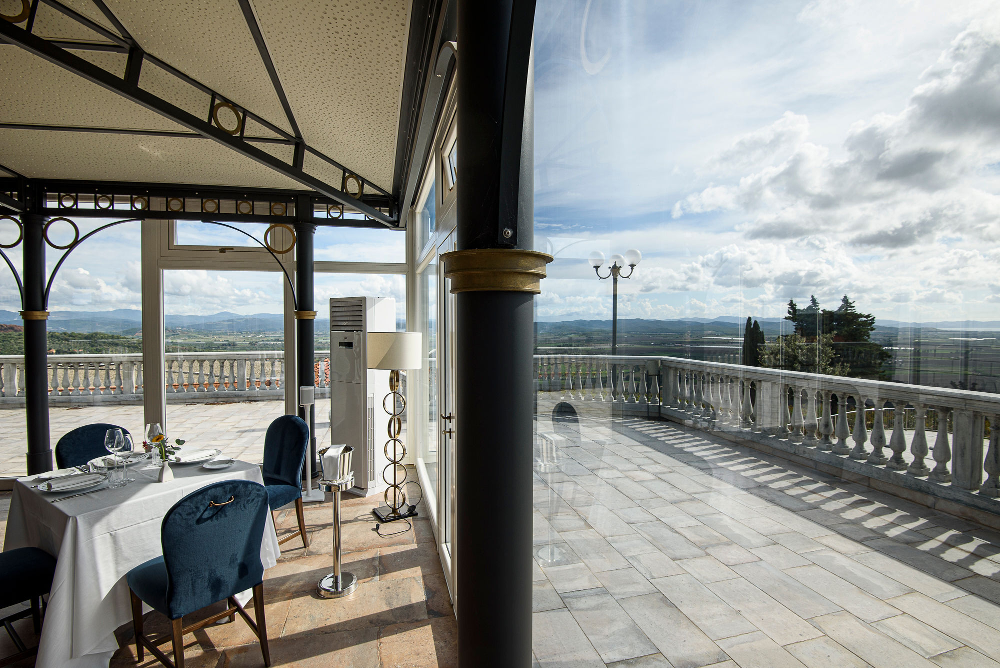 The panoramic restaurant of Castello Bonaria